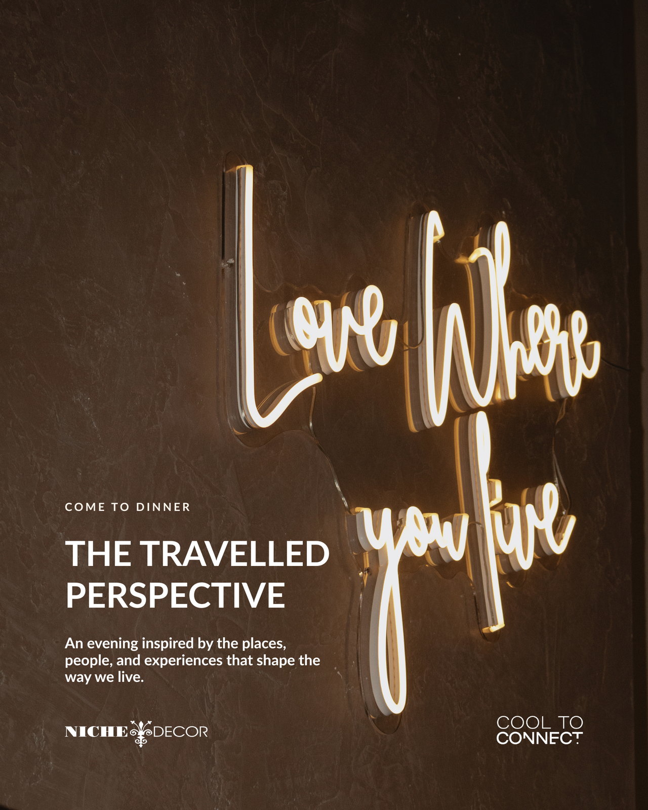 NICHE DECOR x COOL TO CONNECT: THE TRAVELLED PERSPECTIVE